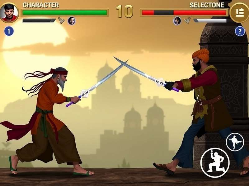 Hindustani Sword Duel character selection screen